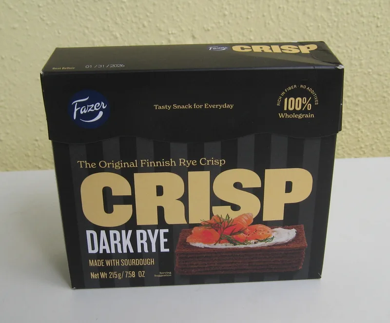Fazer Crispbread Dark Rye 7.58 oz Finland