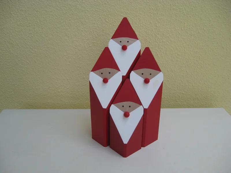 Santa Block set:  9" x 5"  Made in Sweden
